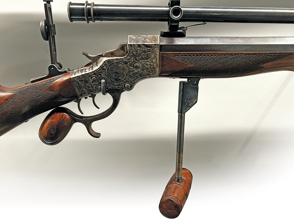 Typical palm rest on a Schuetzen rifle.